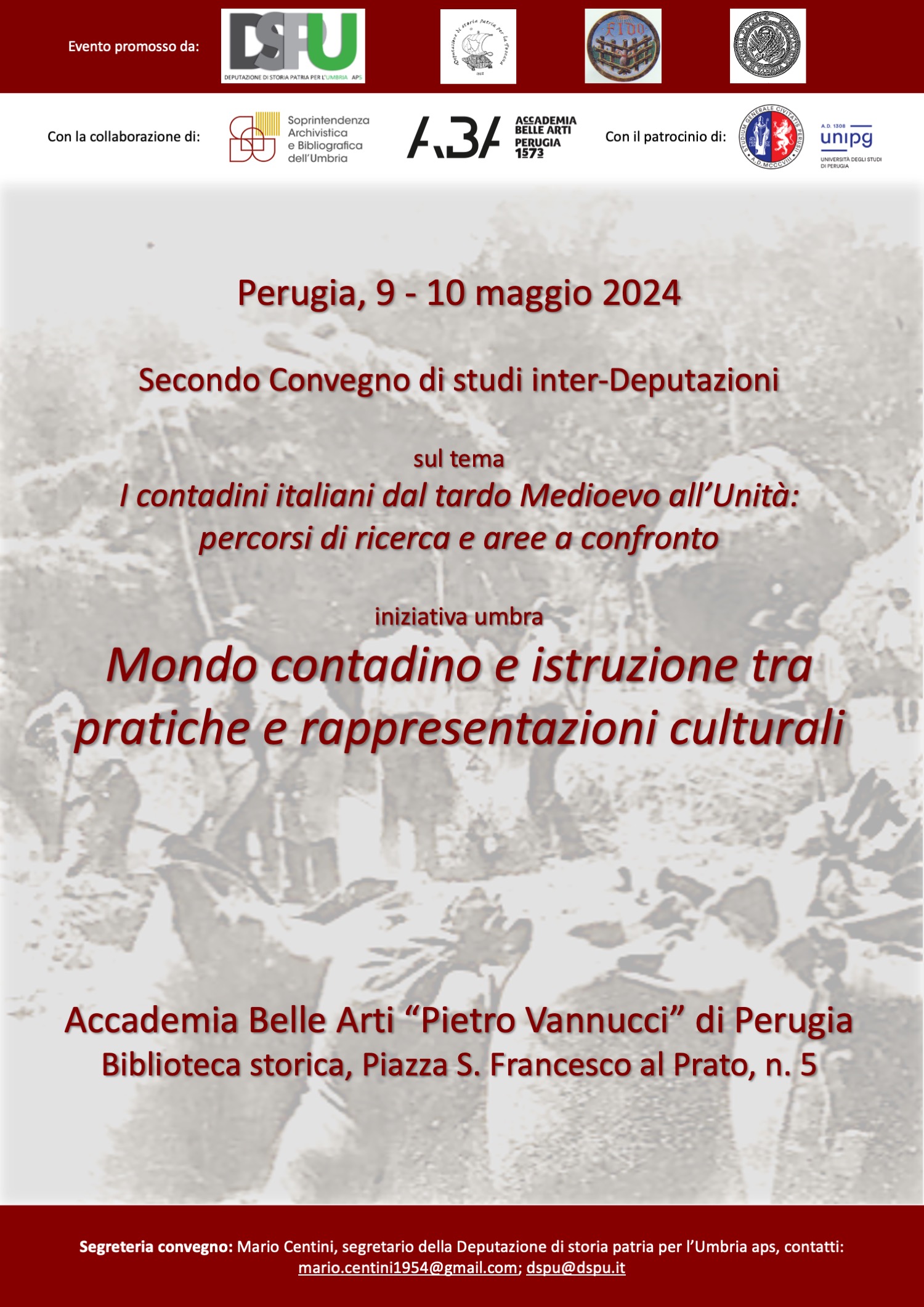 Convegno - "Mondo contadino e istruzione tra pratiche e rappresentazioni culturali" - 9 e 10 maggio